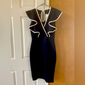 Navy blue & white dress - size 6. NWT. Quiz brand.